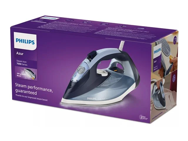 Парна ютия PHILIPS – DST7020/20, Series 7000, 2800W, SteamGlide Plus, синя
