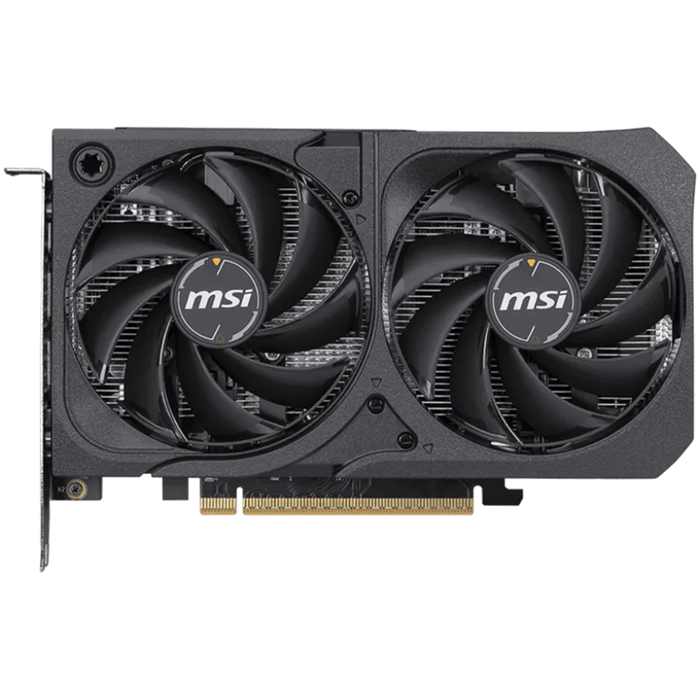 MSI Video Card NVIDIA GeForce RTX 5050 8G SHADOW 2X OC, 8GB GDDR6, 128-bit, 2602 MHz Boost, 2560 CUDA Cores, PCIe 5.0 (x8), 3x DP 2.1b, HDMI 2.1b, RAY TRACING, Dual Fan, 130W TDP, 8-pin PCIe Power, G-SYNC, 2-Slot, 3Y