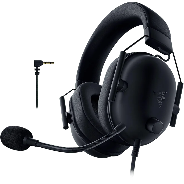Razer BlackShark V2 X For PlayStation, Wired Console Headset, Black, Tri-Force Drivers 50", Hyperclear Cardoid Mic, leatherette ear cushions for a plush fit and feel