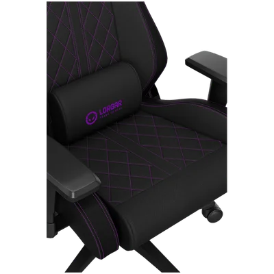 LORGAR CHA41, Ergonomic Gaming Chair Advanced, premium anti-stain fabric, Black/purple