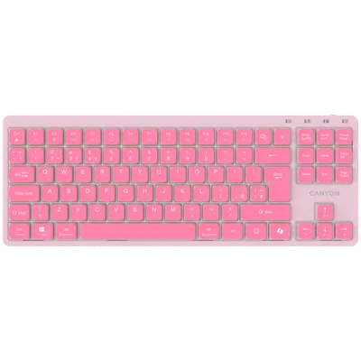 Клавиатура CANYON OnType 10 Low Profile механична, TKL, USB, розова
