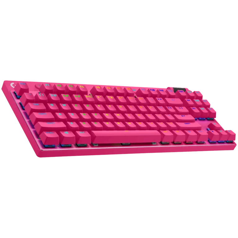 Гейминг клавиатура Logitech G PRO X TKL LIGHTSPEED – Magenta, механична, безжична, US INT'L, Tactile