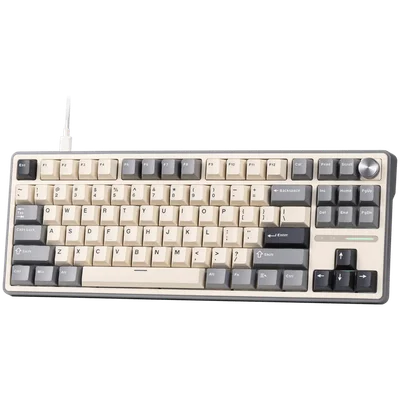 ROYAL KLUDGE R87Pro Half Grey Gaming Keyboard Creamy switch