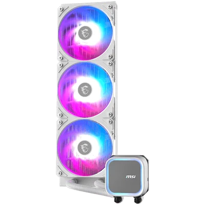 Охладител MSI MAG CORELIQUID A13 360 WHITE, 3x120mm ARGB вентилатори
