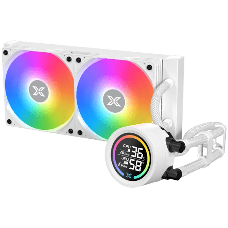 Охладител XIGMATEK LK Pro 240 Digital Arctic EN47435, течен, LCD дисплей, 240 мм бял