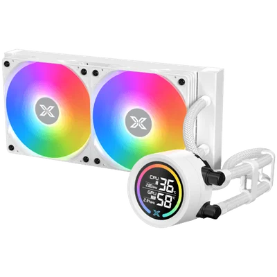 Охладител XIGMATEK LK Pro 240 Digital Arctic EN47435, течен, LCD дисплей, 240 мм бял