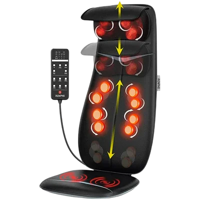 Масажираща седалка RENPHO – RF-BM076, шиану масаж, загряване до 45°C, вибрация, регулируема височина, черна