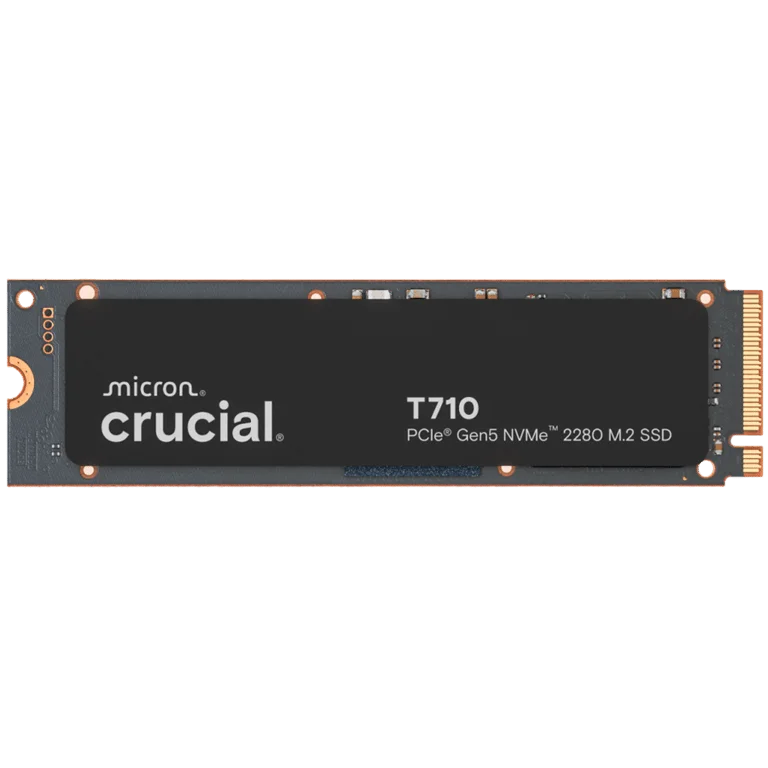 CRUCIAL T710 2TB PCIe Gen5 NVMe M.2 2280 SSD up to 14500 MB/s read and 13800 MB/s write
