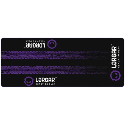 Гейминг постелка за под Lorgar RX1FM Advanced, 1700x700x3 мм, черно/лилаво, подсилени ръбове