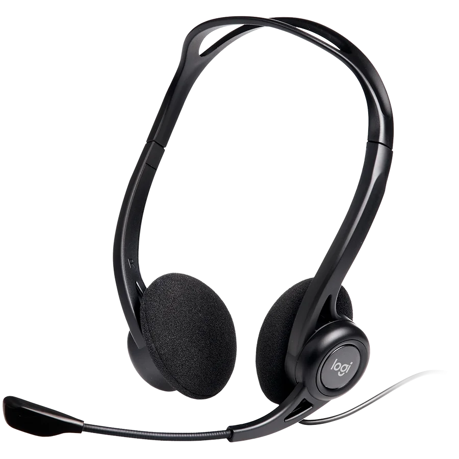 Слушалки Logitech PC960 кабелни стерео черни USB