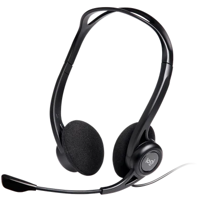 Слушалки Logitech PC960 кабелни стерео черни USB