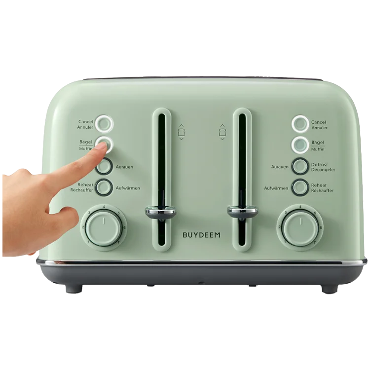 Тостер BUYDEEM DT640E, 4 филии, Cozy Greenish