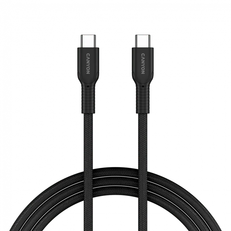 CANYON cable OnWire 60CL C-C 60W COLOR Braided 1m Black