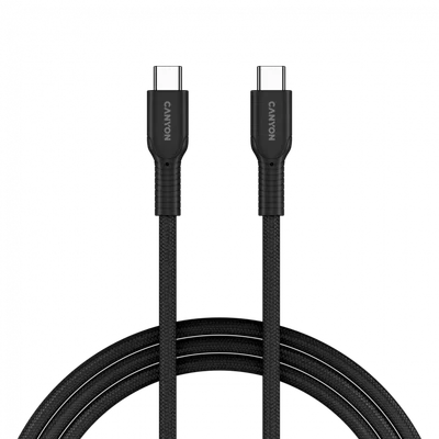 CANYON cable OnWire 60CL C-C 60W COLOR Braided 1m Black