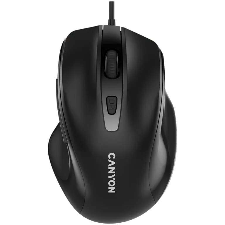 Мишка CANYON – M-6, с кабел, 3200 DPI, 6 бутона, черна