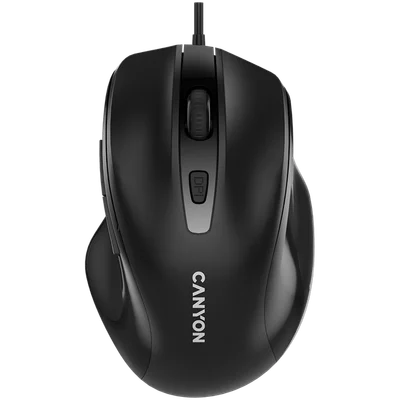 Мишка CANYON – M-6, с кабел, 3200 DPI, 6 бутона, черна