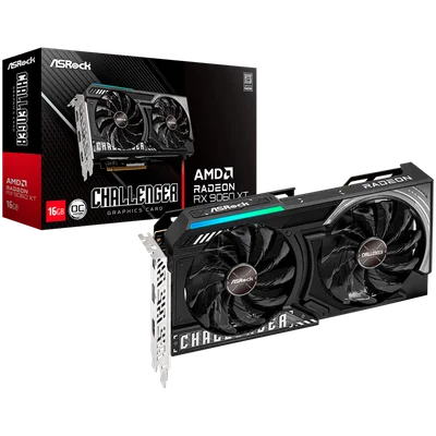 ASROCK Video Card AMD Radeon RX 9060 XT Challenger 16GB GDDR6 128-bit HDMI 2x DP