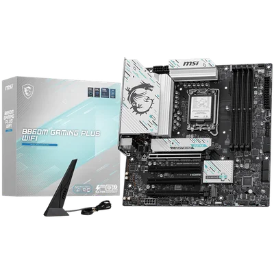 Дънна платка MSI PRO B860M GAMING PLUS WIFI, Intel B860, LGA 1851, DDR5, microATX