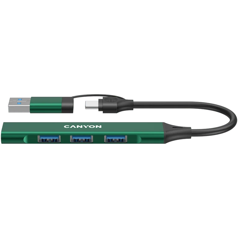 CANYON hub DS-02 4in1 USB-A/C Green