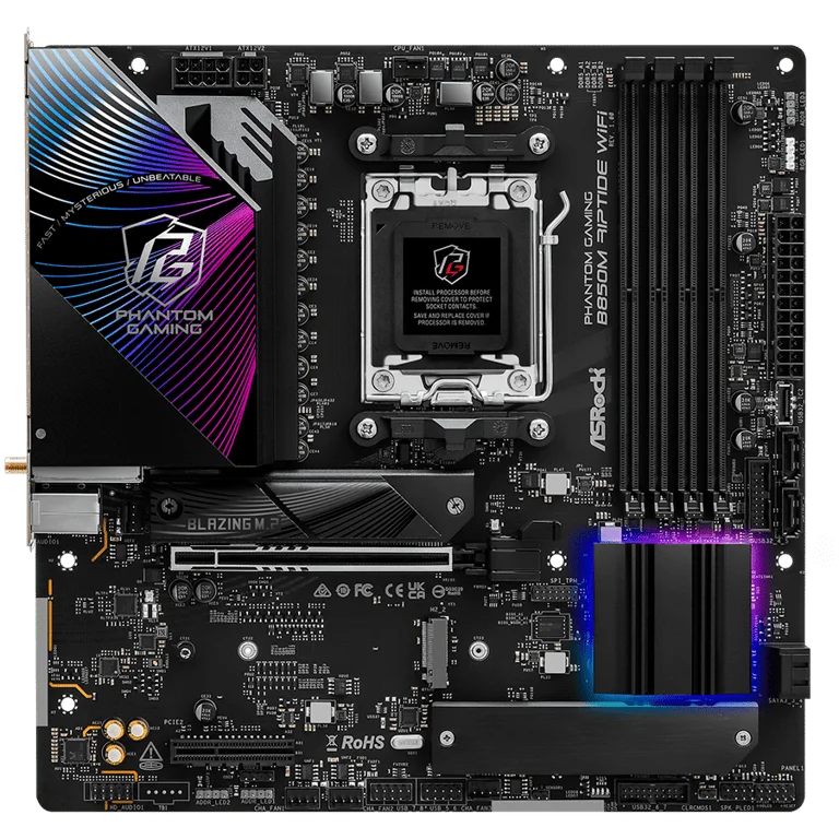 Дънна платка ASROCK B850M Riptide WiFi AM5 DDR5 mATX
