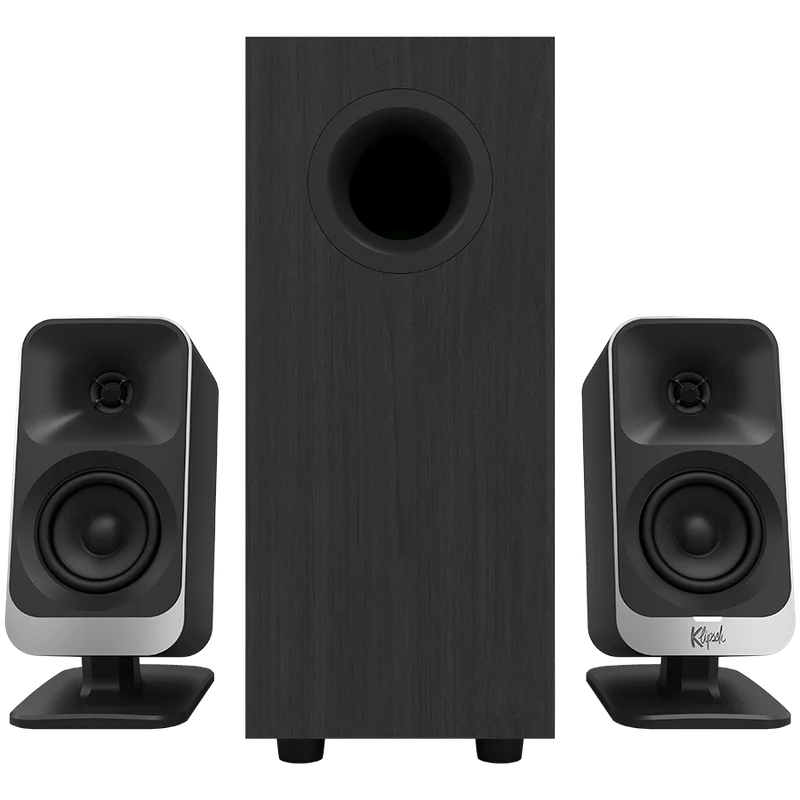 Klipsch ProMedia Lumina 2.1 Gaming Audio System with Subwoofer and LED Lighting Effects Built-in, Black