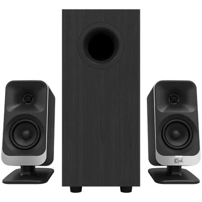 Klipsch ProMedia Lumina 2.1 Gaming Audio System with Subwoofer and LED Lighting Effects Built-in, Black