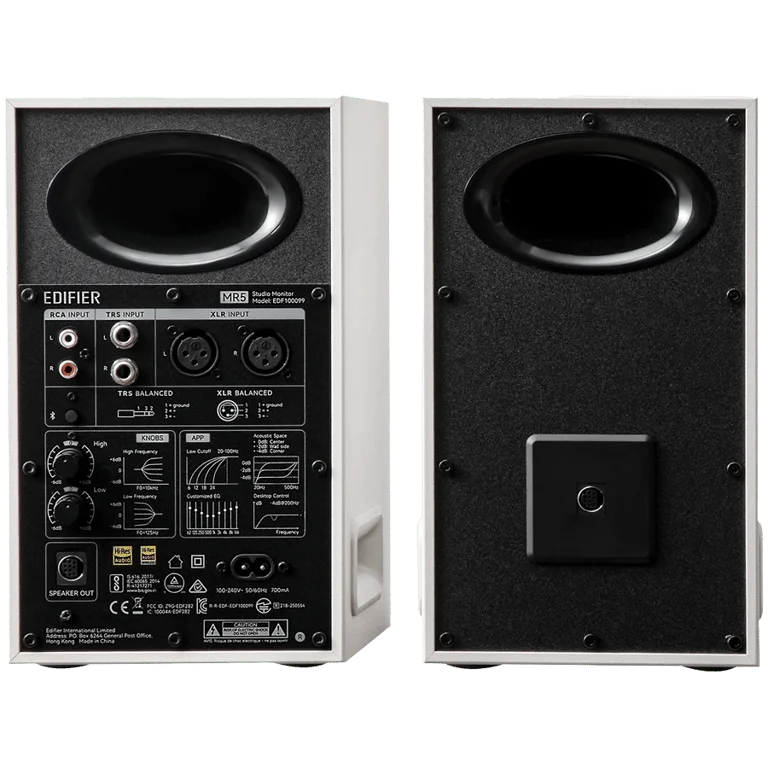 Тонколони Edifier – MR5, активни, триамплифицирани, Bluetooth 6.0, 110W, бели