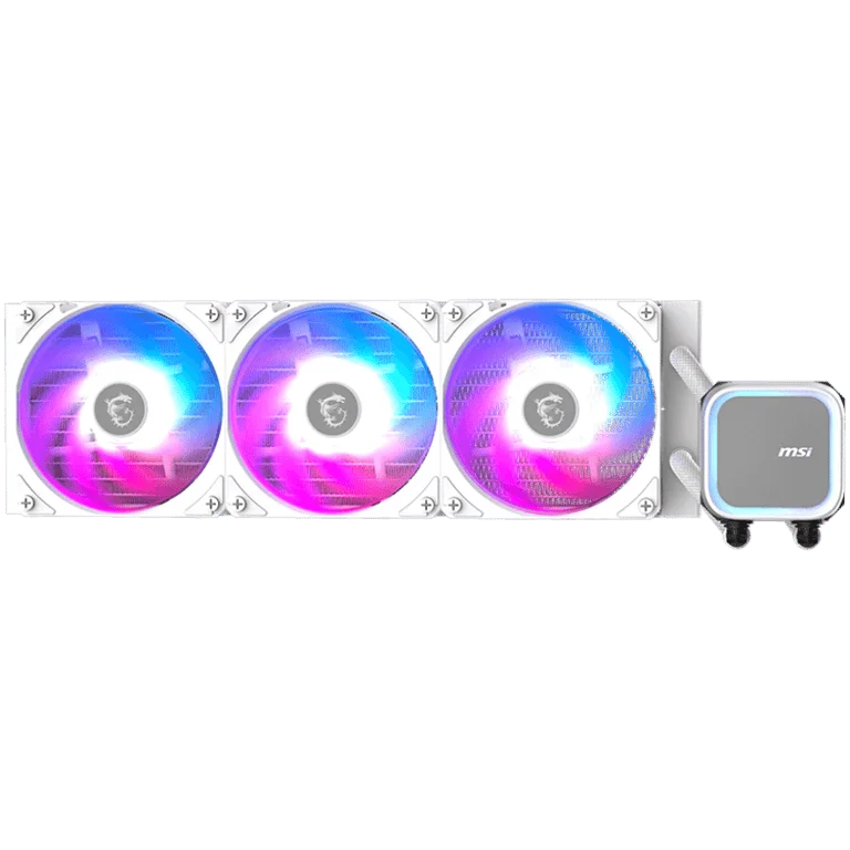 Охладител MSI MAG CORELIQUID A13 360 WHITE, 3x120mm ARGB вентилатори