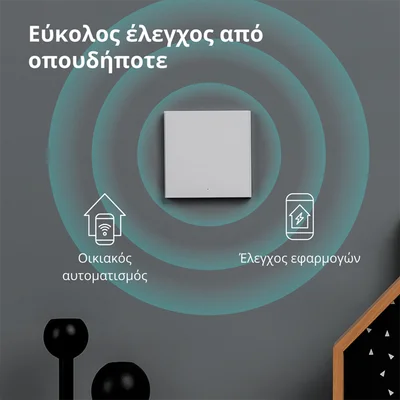 Смарт стенен ключ AQARA – WS-EUK01, ZigBee, 1 бутон, бял