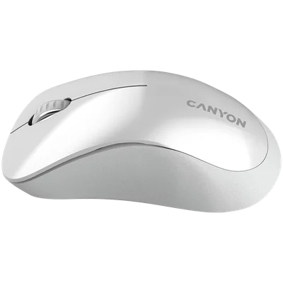 CANYON MW-11, 2.4 GHz  Wireless mouse ,with 3 buttons, DPI 1200, Battery:AAA*2pcs  ,pearl white grey67*109*38mm 0.063kg