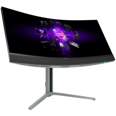 LORGAR 34MP1, UWQHD MiniLED Gaming Monitor Pro, 34'' (3440*1440) VA curved monitor, black/milky grey