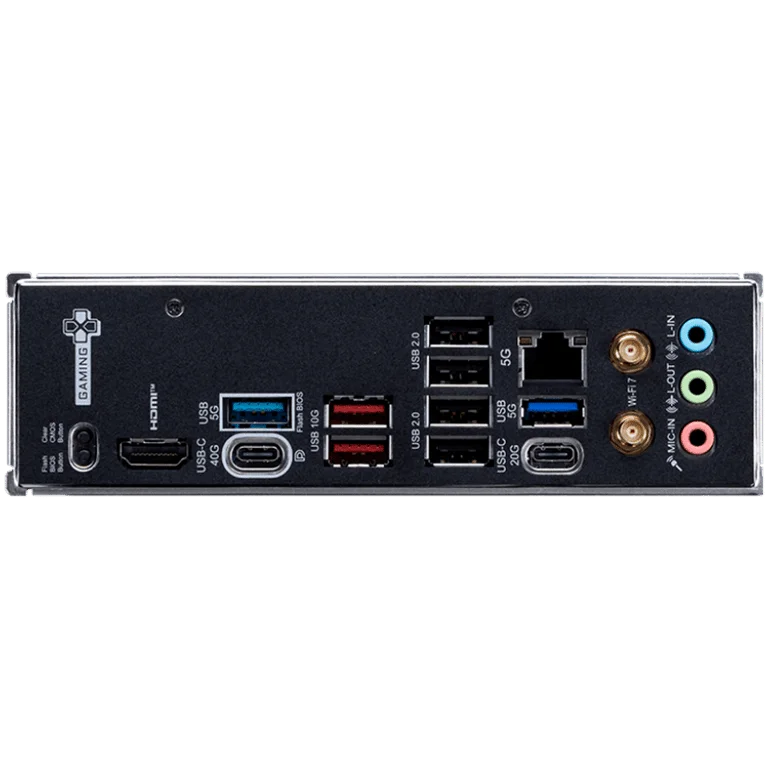 MSI X870E GAMING PLUS WIFI, ATX, Socket AM5, 4x DDR5 Dual Channel DDR5 up to 8200(OC)MHz, 3x PCIe x16 slot, 3x M.2 slot, 4x USB 2.0, 2x USB 5Gbps, 2x USB 10Gbps, 1x 20Gbps Type-C, 1x 40Gbps Type-C, HDMI, 7.1 HD Audio, 5G LAN, WiFI 7, BT, 3Y
