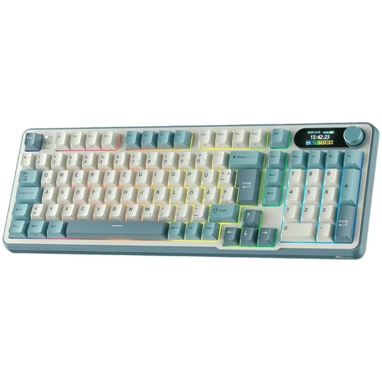 Гейминг клавиатура ROYAL KLUDGE – RK-S98 Light Cloud, Chartreuse switch, механична, RGB подсветка, 98 клавиша