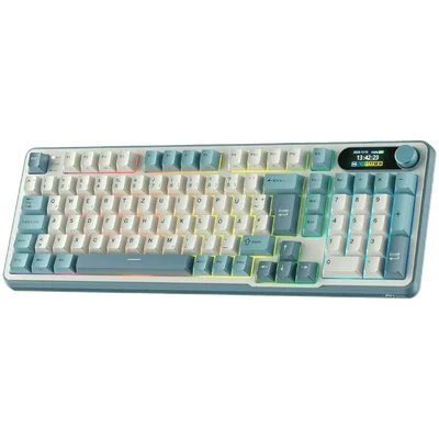 Гейминг клавиатура ROYAL KLUDGE – RK-S98 Light Cloud, Chartreuse switch, механична, RGB подсветка, 98 клавиша