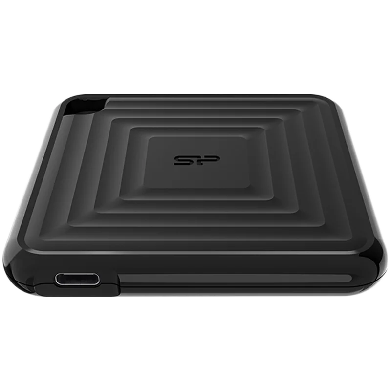 Silicon Power PC60 256GB Portable SSD SATAIII USB 3.2 Gen2 (Type-C) Portable SSD, R/W: up to 540MB/s; 500MB/s, Black