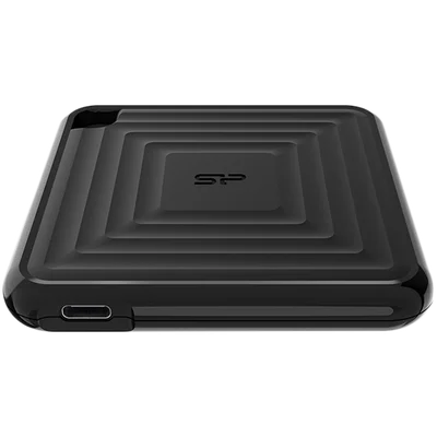 Silicon Power PC60 256GB Portable SSD SATAIII USB 3.2 Gen2 (Type-C) Portable SSD, R/W: up to 540MB/s; 500MB/s, Black