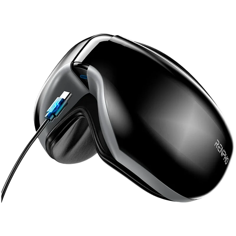Масажор за очи RENPHO – Eyeris 1, въздушна компресия, нагряване, Bluetooth, черен