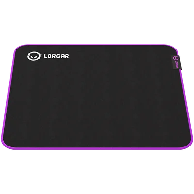 Lorgar Main 313, Gaming mouse pad, High-speed surface, Purple anti-slip rubber base, size: 360mm x 300mm x 3mm, weight 0.195kg