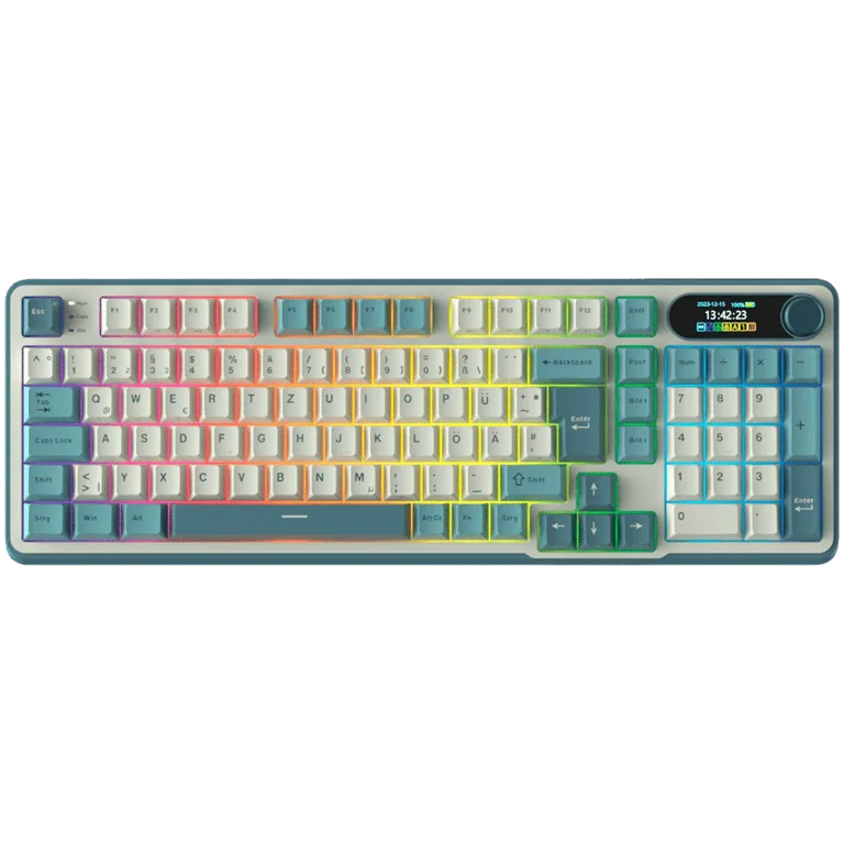Гейминг клавиатура ROYAL KLUDGE – RK-S98 Light Cloud, Chartreuse switch, механична, RGB подсветка, 98 клавиша