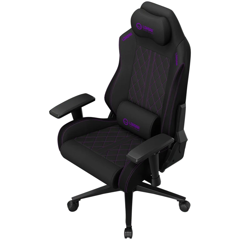 LORGAR CHA41, Ergonomic Gaming Chair Advanced, premium anti-stain fabric, Black/purple