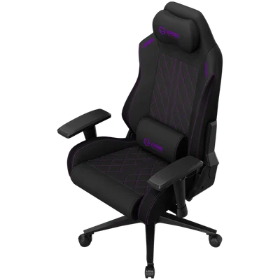 LORGAR CHA41, Ergonomic Gaming Chair Advanced, premium anti-stain fabric, Black/purple