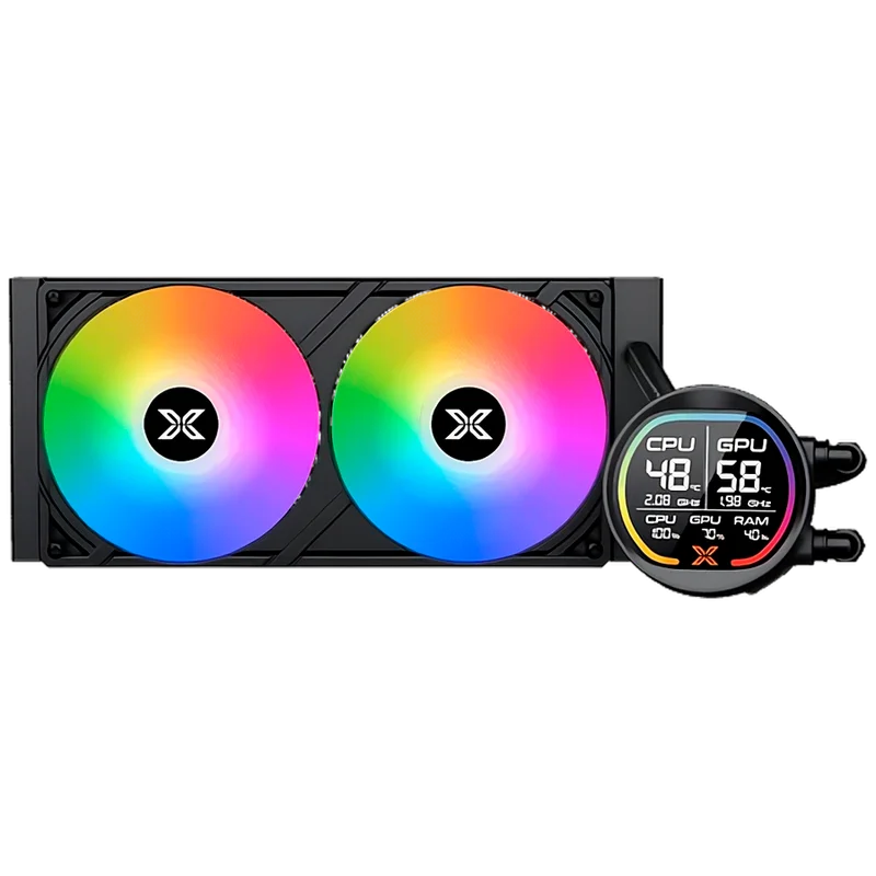 Охладител за процесор XIGMATEK LK Pro 240 Digital EN47428, водно охлаждане, 240мм, LCD дисплей, ARGB