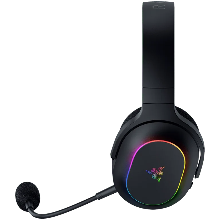 Razer Barracuda X Chroma, Gaming Headset, Black, Oval Ear Cushions, 2.4 GHz Wireless / Bluetooth, Breathable Fabric with Memory Foam Cushions, Detachable Razer™ HyperClear Cardioid Mic, 7.1 Surround sound: Only available on Windows 10 64-bit (or higher)