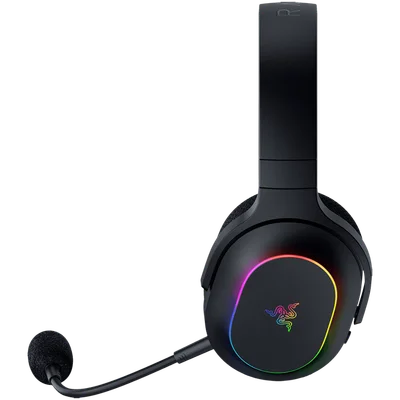Razer Barracuda X Chroma, Gaming Headset, Black, Oval Ear Cushions, 2.4 GHz Wireless / Bluetooth, Breathable Fabric with Memory Foam Cushions, Detachable Razer™ HyperClear Cardioid Mic, 7.1 Surround sound: Only available on Windows 10 64-bit (or higher)