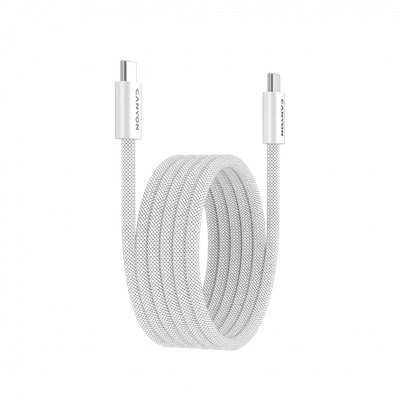 USB кабел CANYON OnWire 60MG CCMG60 USB-C към USB-C 60W Магнитен Плетен 1m Бял