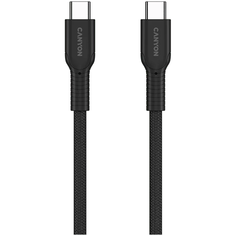 CANYON cable OnWire 60CL C-C 60W COLOR Braided 1m Black
