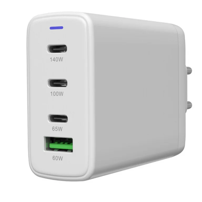Захранващ адаптер CANYON CU140ACC GaN 150W 3x USB-C, 1x USB-A, бял