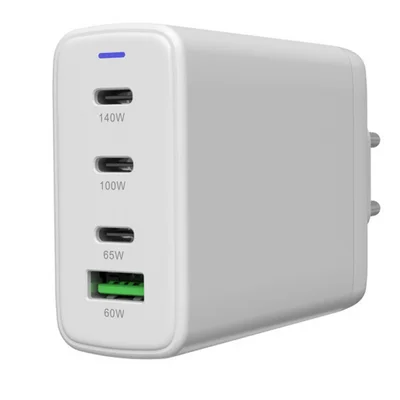 Захранващ адаптер CANYON CU140ACC GaN 150W 3x USB-C, 1x USB-A, бял