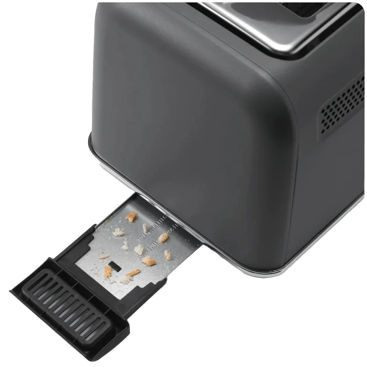 BUYDEEM 2 Slice Automatic Metal Toaster, model DT730E, color Ink Grey, EU