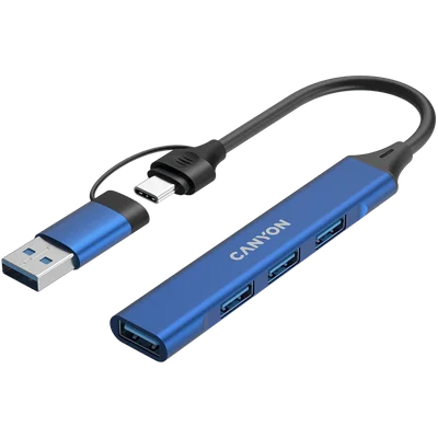 CANYON hub DS-02 4in1 USB-A/C Blue